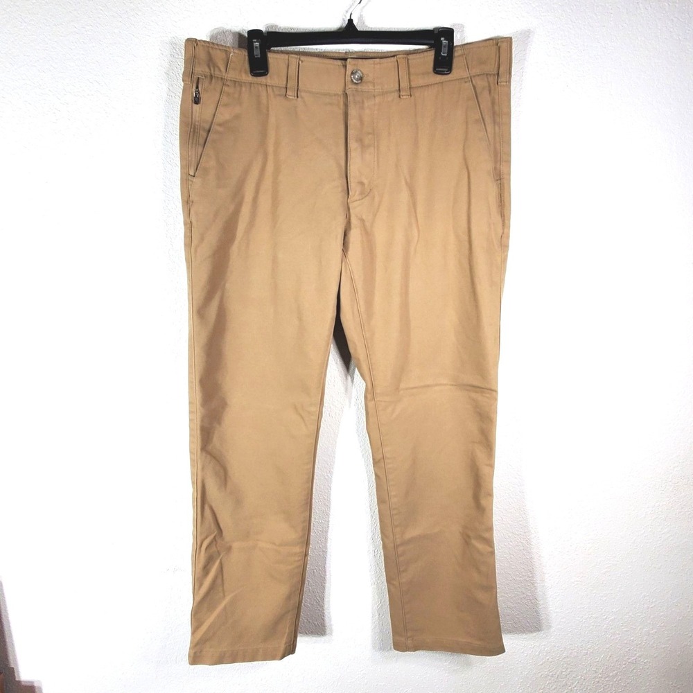Eddie Bauer Mens 36x32 Chino Classic Fit Pants Khaki Lightweight Stretch